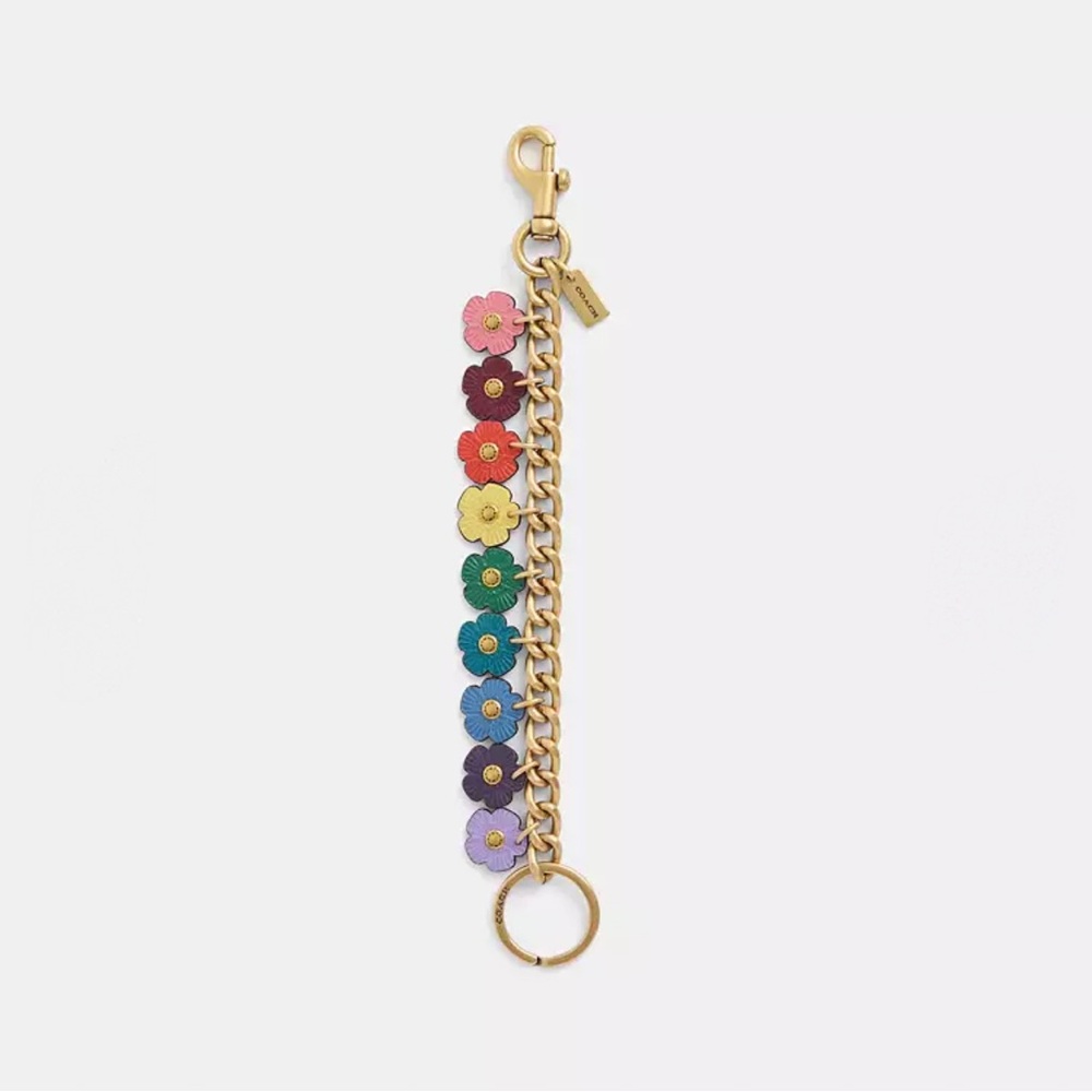 ISO Remade Tea Rose Chain Bag Charm